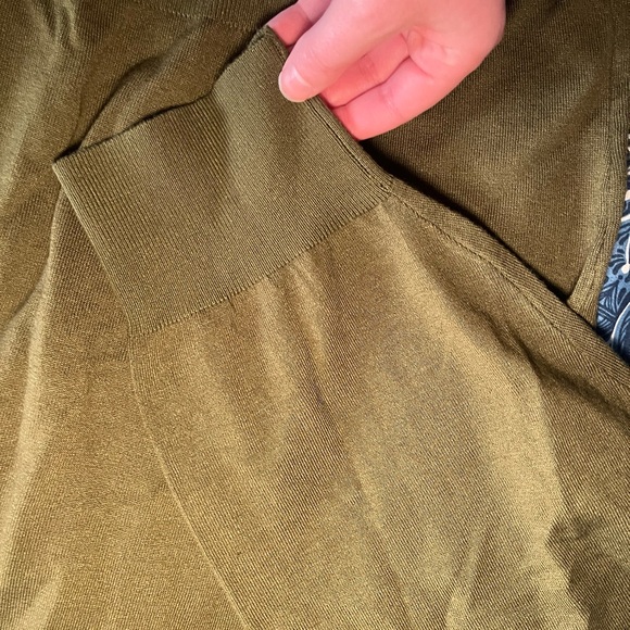 Zara Olive Green Knit Mock Neck Sweater NWT - Picture 2 of 8